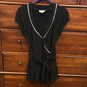 Elegant Black Wrap Top